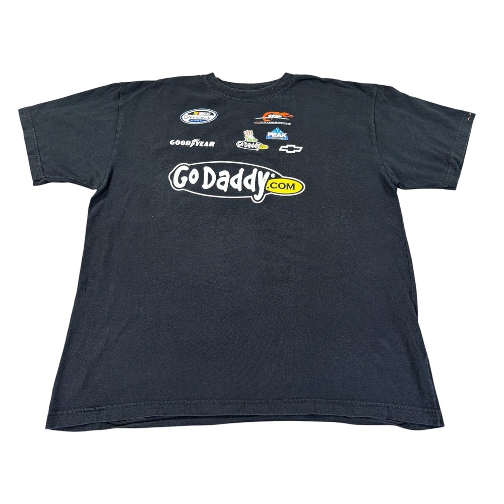 Danica Patrick #7 GoDaddy NASCAR T Shirt Mens XL Black JR Motorsports 2010